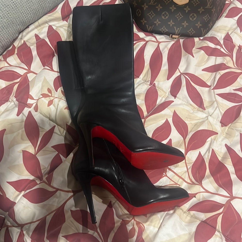 Christian louboutin heel boots/authentic
